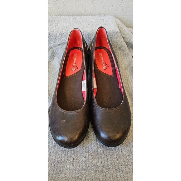 Merrell Women's Leather Pump Heels Shoes J56124 Coffee Brown Sz 9.5 Cutout Round - Picture 5 of 9